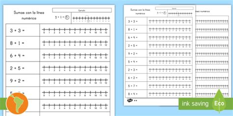 Ficha De Actividad Sumas Con La Recta Num Rica
