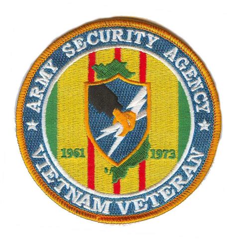 Army Vietnam Veteran Asa Army Security Agency 4 Embroidered Military