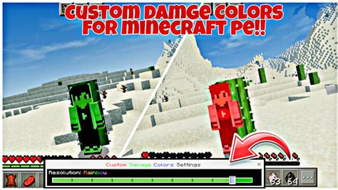 Custom Damage Colors For Minecraft Pocket Edition 118 Custom Damge
