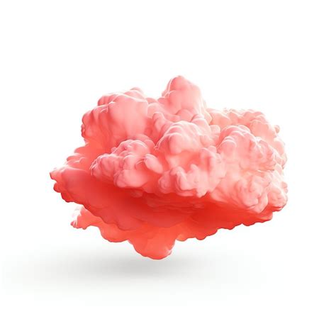 Premium Ai Image Red Clouds On White Background Illustration