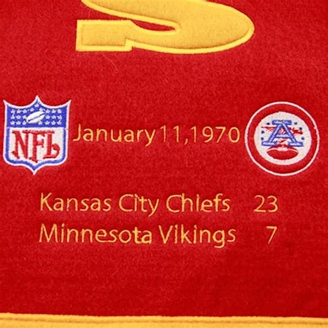 Kansas City Chiefs Super Bowl Iv Champions Red Heritage Banner