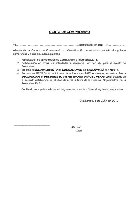 Review Of Modelo De Carta De Compromiso Laboral References Mary Vrogue
