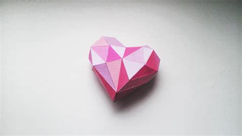Diy 3d Papercraft Valentine Heart Pdf Printable Model