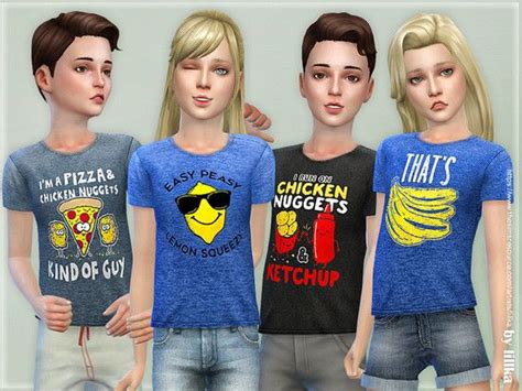 T Shirt Collection For Children 01 Found In Tsr Category Sims 4 Female