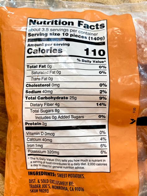 Trader Joes Frozen Mashed Sweet Potatoes Nutritional Info Healthy