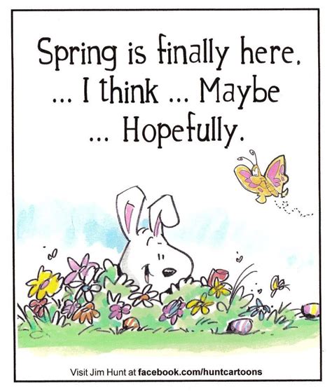 Spring Is Finally Herei Thinkmaybehopefully Funny Cartoon