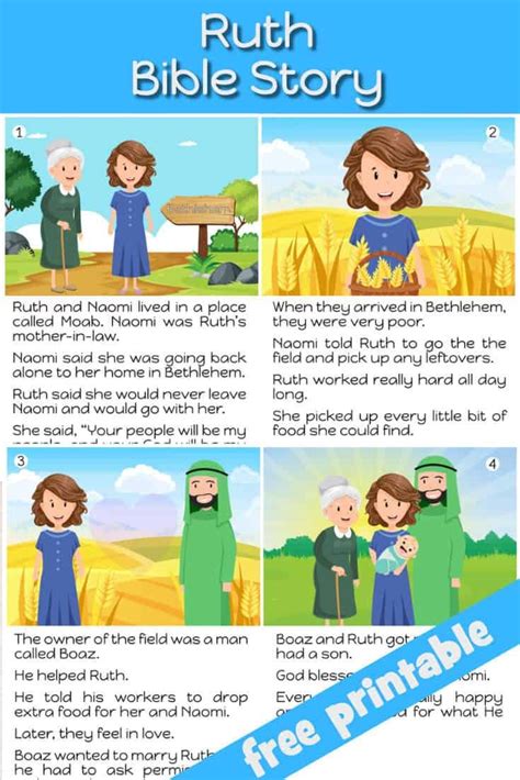 Ruth Free Bible Lesson For Under 5s Trueway Kids Bible Lessons