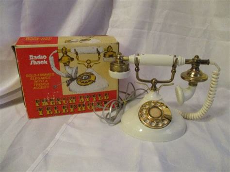 Vintage Radio Shack French Style Rotary Telephone In Original Vintage