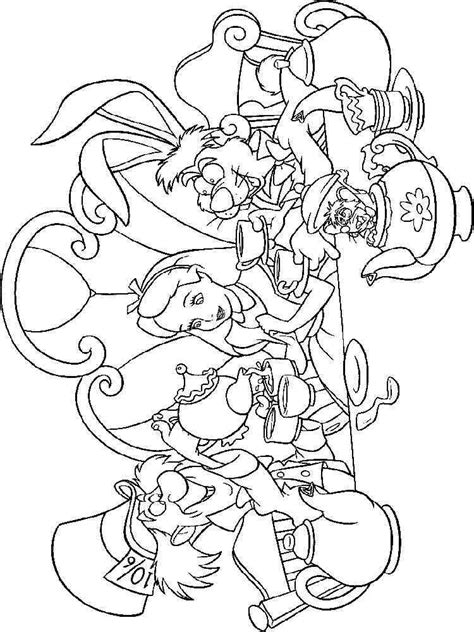 24 Alice And Wonderland Coloring Pages Homecolor Homecolor