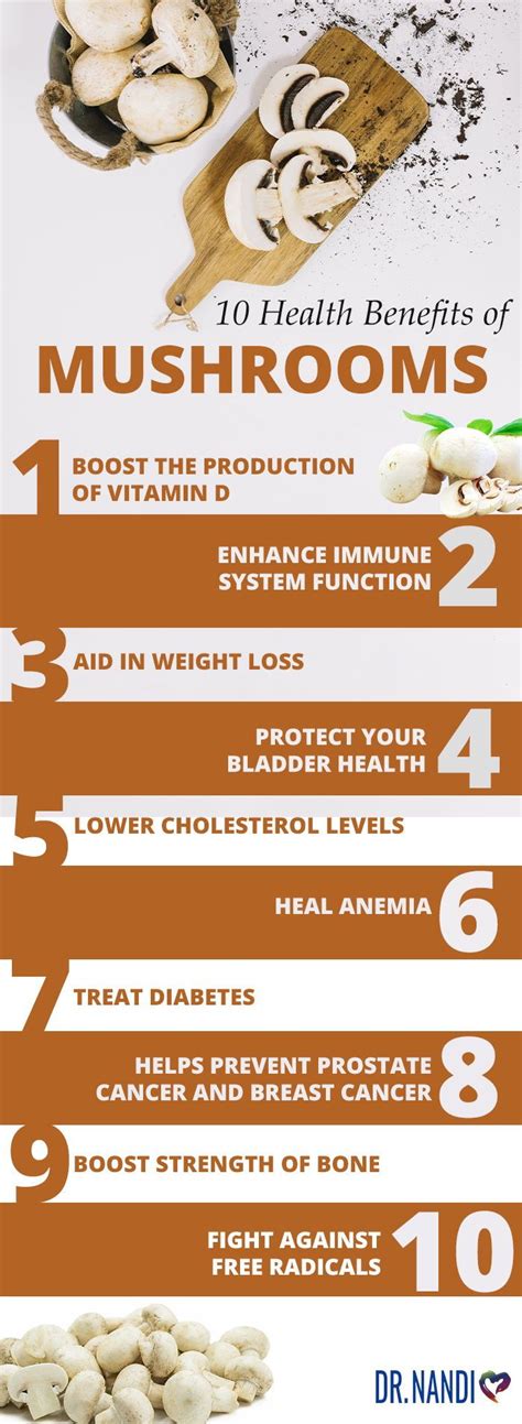 Food infographic - 10 Health Benefits of Mushrooms - InfographicNow.com ...