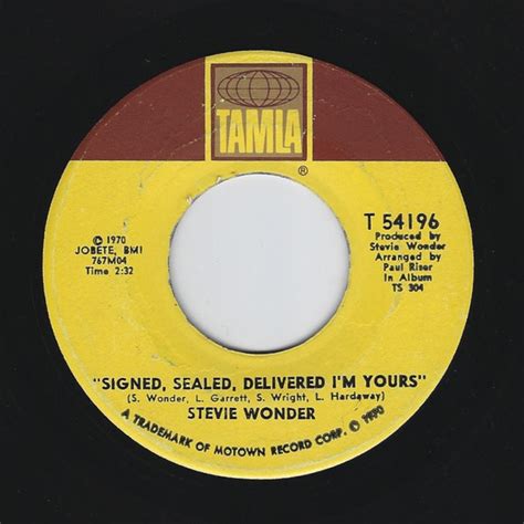 Stevie Wonder Signed Sealed Delivered Im Yours 1970 Vinyl Discogs