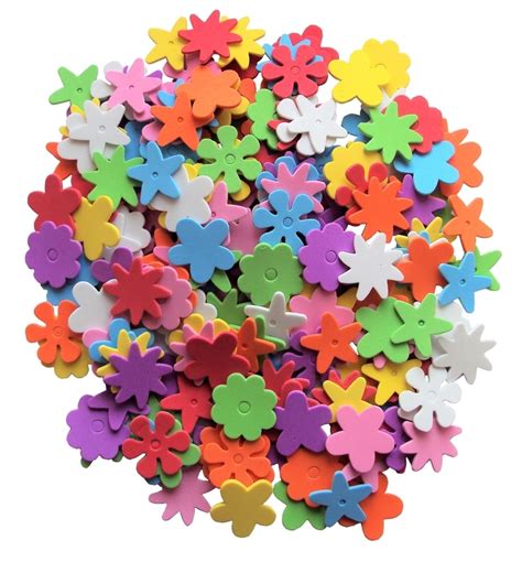 Self Adhesive Foam Flower Shaped Stickers Childrens Craft