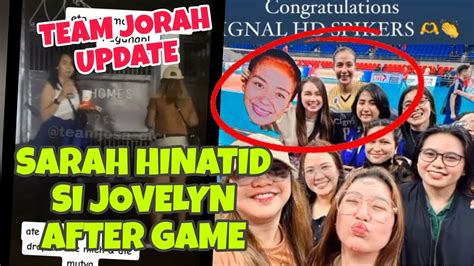 Team Jorah Update Dahil Panalo Sa Game Sarah Garcia Hinatid Si Jovelyn After Game Yahoo Youtube