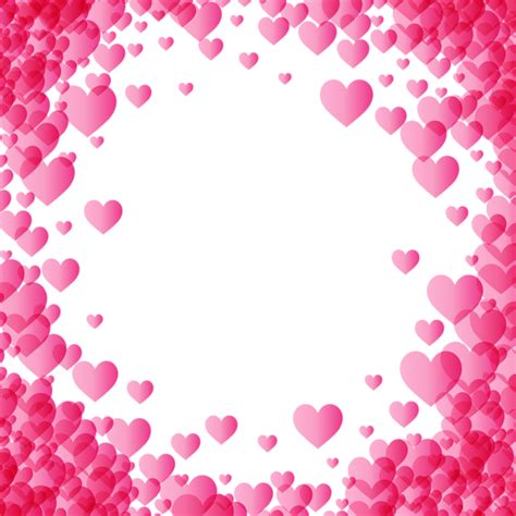 Valentines Day Pink Heart Border Frame Transparent Image Valentine