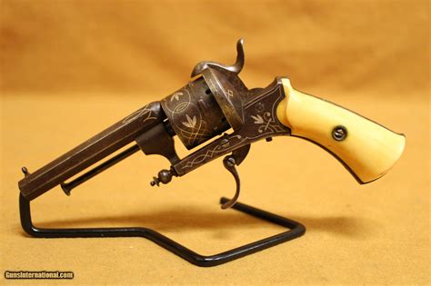 Belgian Lefaucheux Model 1854 8mm Pinfire Antique Double Action Revolver