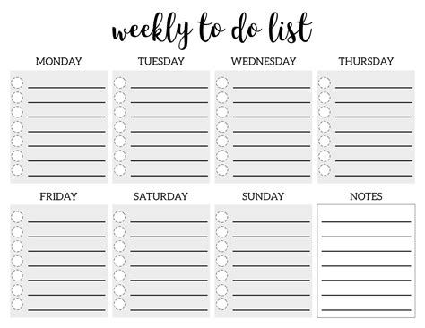 Weekly To Do List Printable Checklist Template - Paper Trail Design