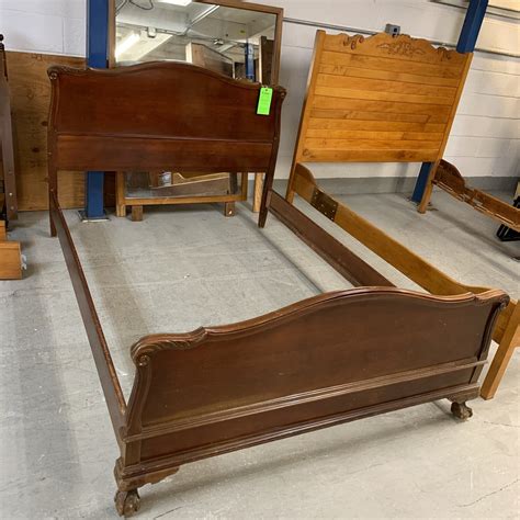 Full Size Cherry Bed Frame With Head And Footboard