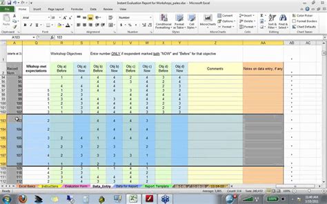 how to show survey results in excel