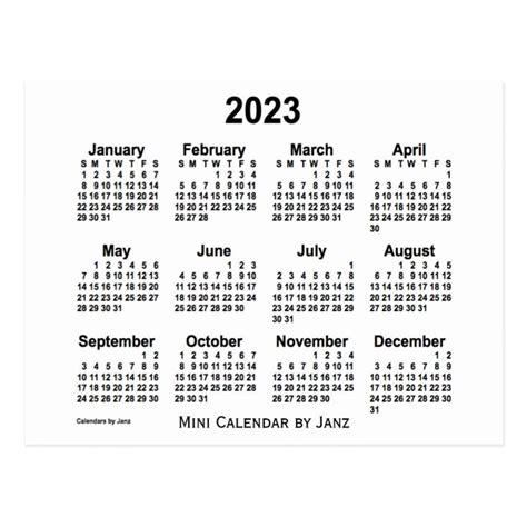 2023 Pocket Calendar Printable Printable World Holiday