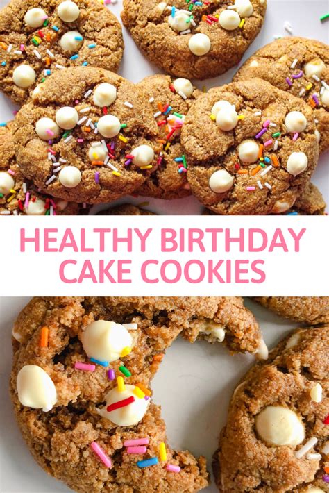 Birthday dessert ideas to definitely try out! Healthy Birthday Cake Cookies | Recipe in 2020 | Healthy birthday cakes, Birthday food, Cookie ...