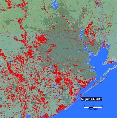 Remote Sensing Shows The Extent Of Flooding From Hurricane Harvey And