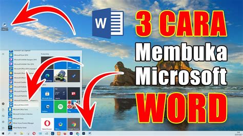 Cara Membuka Microsoft Office Word Pada Windows 10 Dengan Benar Youtube