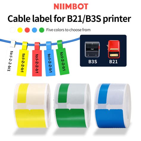 Cable Label Niimbot B21b1b3s Printer Self Adhesive Cable Stickers