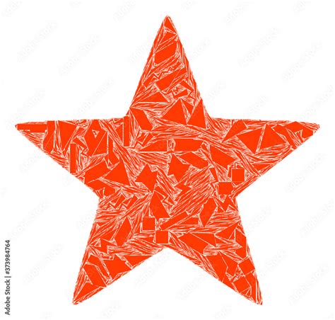 Shatter Mosaic Red Star Icon Red Star Mosaic Icon Of Fraction Items