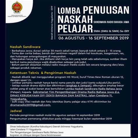 Jadi definisi dari teks drama ialah merupakan suatu naskah yang menceritakan tentang rangkaian alur cerita dari. Naskah Drama Cerita Rakyat Berbahasa Jawa - Berbagai Naskah
