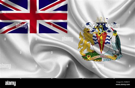 High Detailed Flag Of British Antarctic Territory National British
