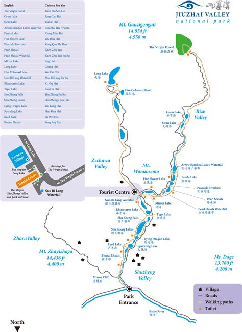 Sichuan Jiuzhaigou Valley Tourist Map 2024 Transportation Map