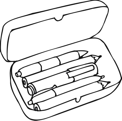 Coloring Pages Of Pencil Box For Preschoolers Coloring Point