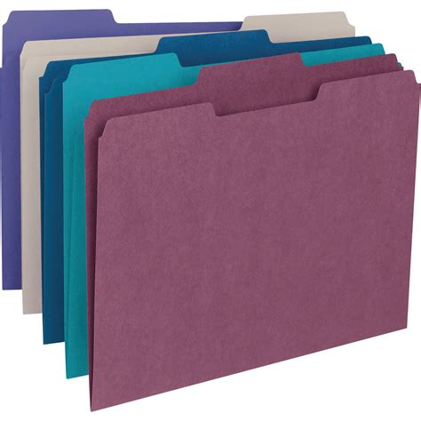 Smead Colored File Folders 13 Cut Tabs Asst 100bx Letter 11948