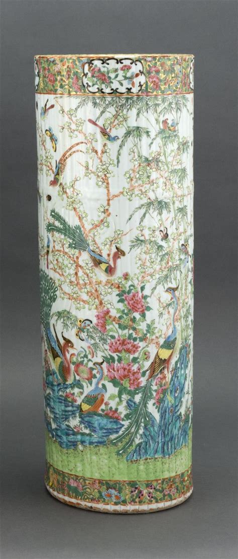 Jade 13 lb with stand suiseki scholar stone 11. CHINESE EXPORT PORCELAIN ROSE MANDARIN UMBRELLA STAND In rib