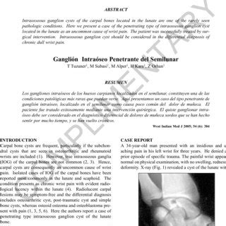 Pdf Penetrating Type Intraosseous Ganglion Cyst Of The Lunate Bone