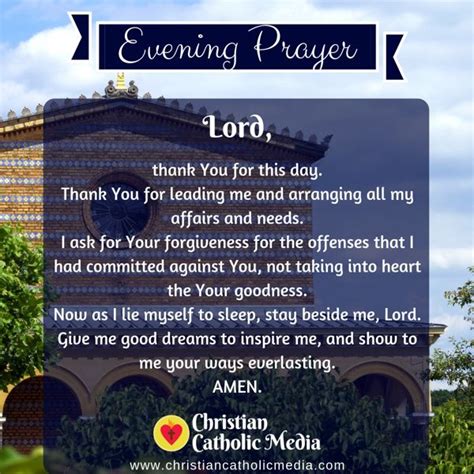 Evening Prayer Catholic Sunday 9 1 2019 Christian Catholic Media