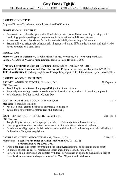 Cover letters for new graduates can often be tricky, because generally speaking, new graduates don't usually have much experience. Sample Cover Letter And Cv For Ngo Job - 101+ Cover Letter ...