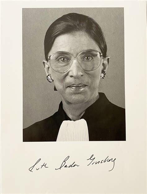 Lot Detail Ruth Bader Ginsburg Signed 6 X 8 Portrait Photograph