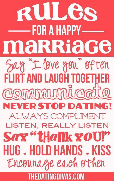 Printable Rules For A Happy Marriage