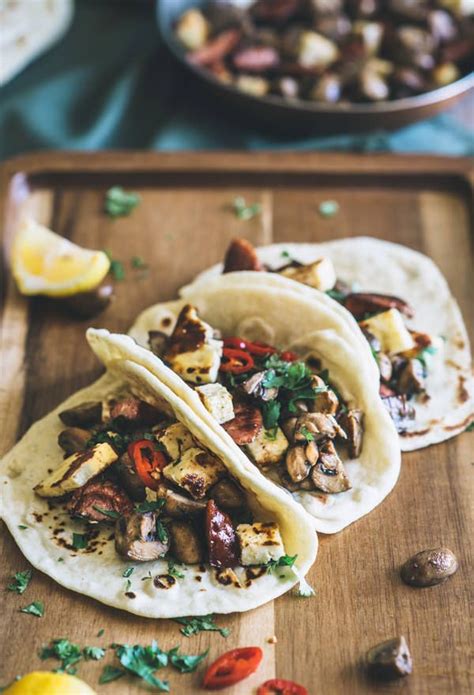 Maybe you would like to learn more about one of these? Mushroom, Chorizo and Haloumi "Tacos" | Recipe (With ...