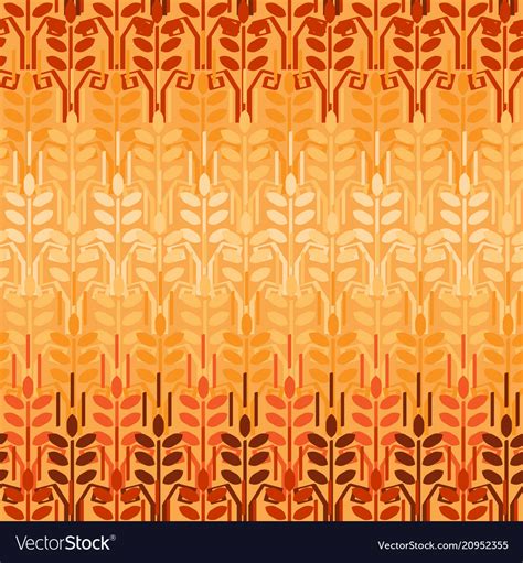 Wheat Seamless Pattern Agriculture Background Vector Image