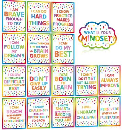 Buy Growth Mindset S Bulletin Board Set Motivational Inspirational Banner For Classroom