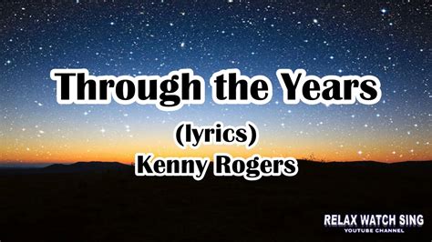 Kenny Rogers Through The Years Lyrics YouTube
