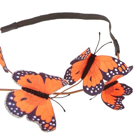 Orange Butterfly Crown Claires Us