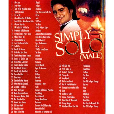 Simply Solo Male Bollywood Song Dvd Eros