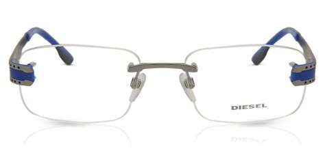 Diesel Dl5043 014 Eyeglasses In Ruthenium Blue Smartbuyglasses Usa