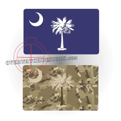 South Carolina State Flag Sticker Overwatch Designs