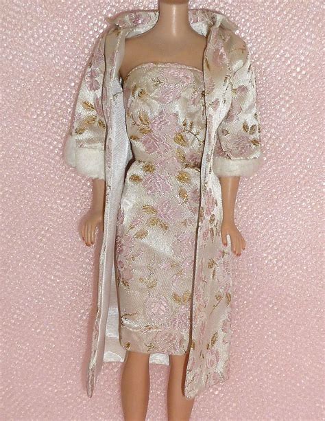 Vintage Barbie Clone Silk Brocade Sheath Dress Lined Coat Outfit Fashion Outfits Coat Outfits