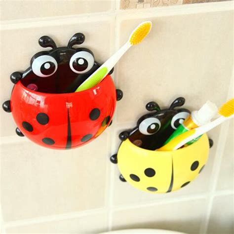 Get bathroom accessories from target to save money and time. Portable Cute Ladybug Toothbrush Holders Wall Suction For ...