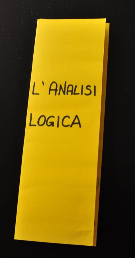 Un Lapbook Per Lanalisi Logica Noixcontesto